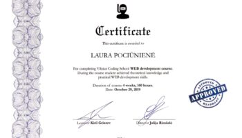 VCS certificate